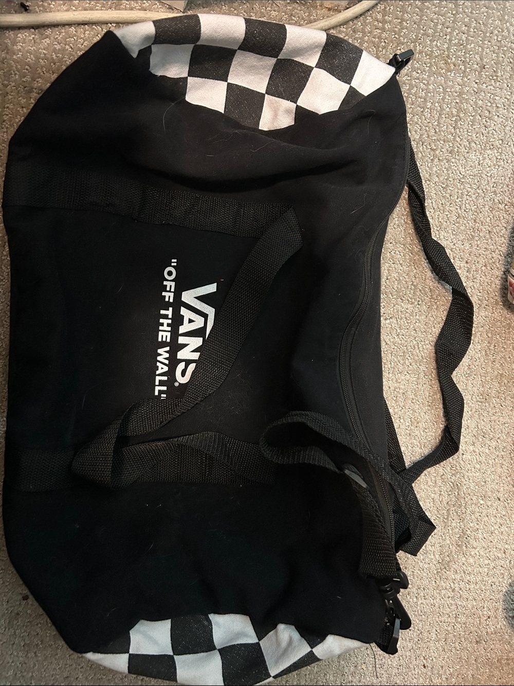 Vans Black & White Checkerboard Duffel Bag